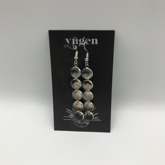 Yugen Handmade Celestial Hubble Moon Phase Necklace Dangle Earrings Hair Clip - Picture 2 of 5